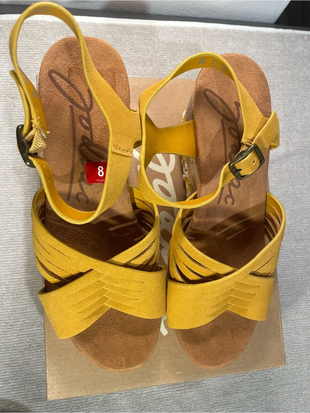 Zodiac Womens Paola Yellow Gold Espadrilles  New with boxes